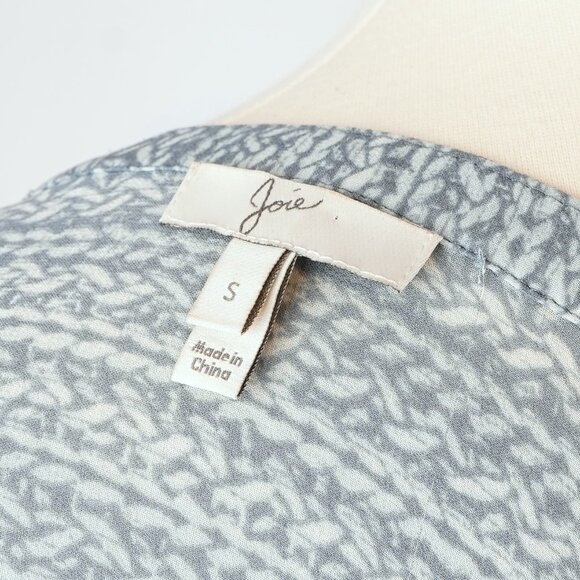 Joie Parmena Sheer Blue 100% Silk Long Sleeve Blouse - Size Small - Picture 4 of 6